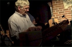 Rob Angus with hammered Dulcimer Rob Angus with hammered Dulcimer